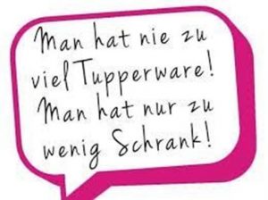 Slogan zum Thema Tupperware Online-Shop